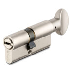 Цилиндровый механизм Kale kilit (Кале килит) с вертушкой 164 BM/80 (35+10+35) mm никель 5 кл.