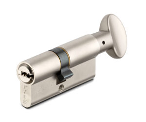 Цилиндровый механизм Kale kilit (Кале килит) с вертушкой 164 SM/90 (40+10+40) mm никель 5 кл.