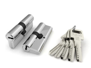 Цилиндровый Fuaro (Фуаро) механизм R600/80 mm (35+10+35) CP хром 5 кл.