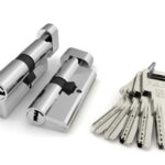 Цилиндровый Fuaro (Фуаро) механизм (R602/90) R6002Knob90(35+10+45) CP хром 5Key с вертушкой