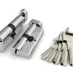 Цилиндровый Fuaro (Фуаро) механизм (R602/90) R6002Knob90(40+10+40) CP хром 5Key с вертушкой