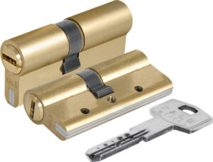Цилиндровый Kale kilit (Кале килит) механизм 164 DBN-E/80 (30+10+40) mm латунь 5 кл.
