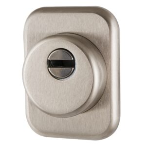 Броненакладка Armadillo (Армадилло) на ЦМ квадрат (от вырывания, 25 мм) ET/ATC-Protector 1-25(SQ) SN-3 Мат.никель box