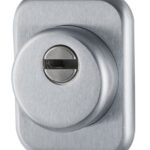 Броненакладка Armadillo (Армадилло) на ЦМ квадрат (от вырывания, 25 мм) ET/ATC-Protector 1-25(SQ) SC-14 Матовый хром