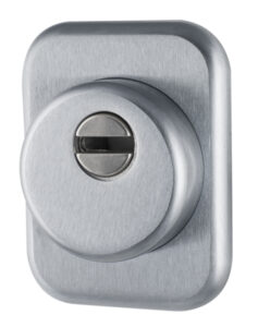 Броненакладка Armadillo (Армадилло) на ЦМ квадрат (от вырывания, 25 мм) ET/ATC-Protector 1-25(SQ) SC-14 Матовый хром