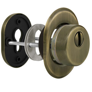 Броненакладка Fuaro (Фуаро) DEF.CRE/OV-set.9726 (DEF 9726) M6x90 врезная с чашкой AB-6 зелёная бронза