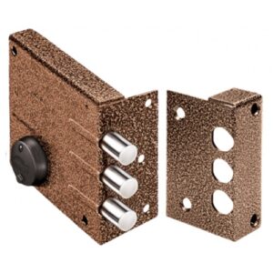 Замок Elbor (Эльбор) накладной сувальдный Кремень 1.04.52.КМА (медный антик)