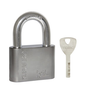 Замок Fuaro (Фуаро) навесной PL-WEATHER-1550 Nickel 4 fin key ( PL-15-50) диск. /блистер