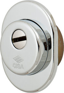 Броненакладка Cisa (Чиза) на цилиндр 06.470.00.18 (06.480.00.0 + 06.483.00.0.18 + 06.483.61.0.18) (ХРОМ)