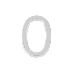 Цифра Fuaro (Фуаро) «0» самоклеящаяся ABS (50х37) (FUARO) CP хром