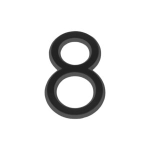 Цифра Fuaro (Фуаро) «8» самоклеящаяся ABS (50х37) (FUARO) BL черный