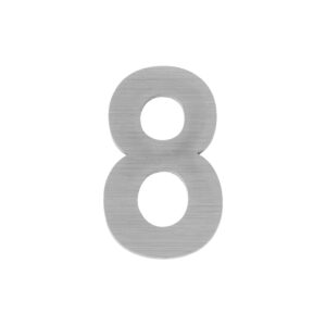 Цифра Fuaro (Фуаро) «8» самоклеящаяся SS304 (50х30) (FUARO) SSC сатинированный хром