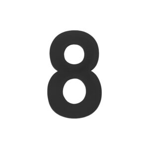 Цифра Fuaro (Фуаро) «8» самоклеящаяся SS304 (50х30) (FUARO) BL черный