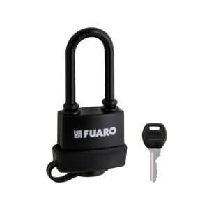 Замок Fuaro (Фуаро) навесной PL-WEATHER-3660 LS 3key BLACK удл. дужка, англ. /блистер