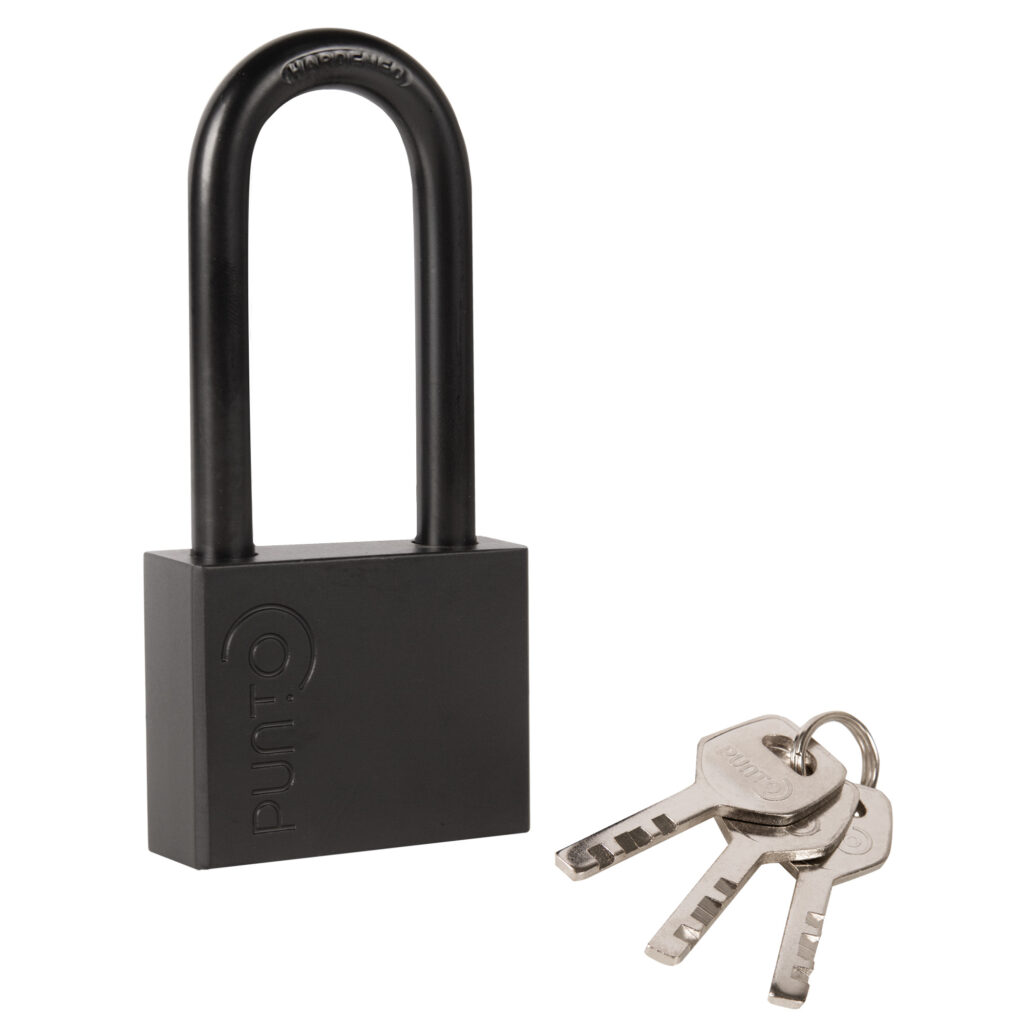 Замок Punto (Пунто) навесной PK-1550L 3 key диск.ключ длиная дужка