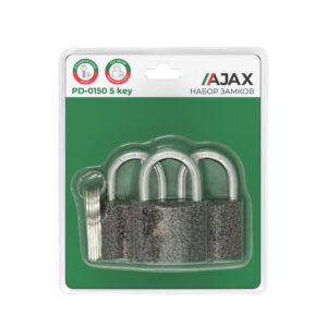 Набор Ajax (Аякс) замков навесных PD-0150 (3 locks+5 keys) blister