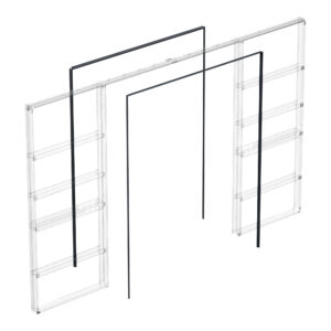 Комплект Armadillo (Армадилло) для обрамления пенала для двухстворчатой двери SLD.Comfort-PENAL frame 1800/2900 BL