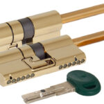 Цилиндровый механизм Mottura (Моттура) под вертушку (дл. шток) C31P513101LC5 (82 мм/46+10+26), ЛАТУНЬ (PVD)